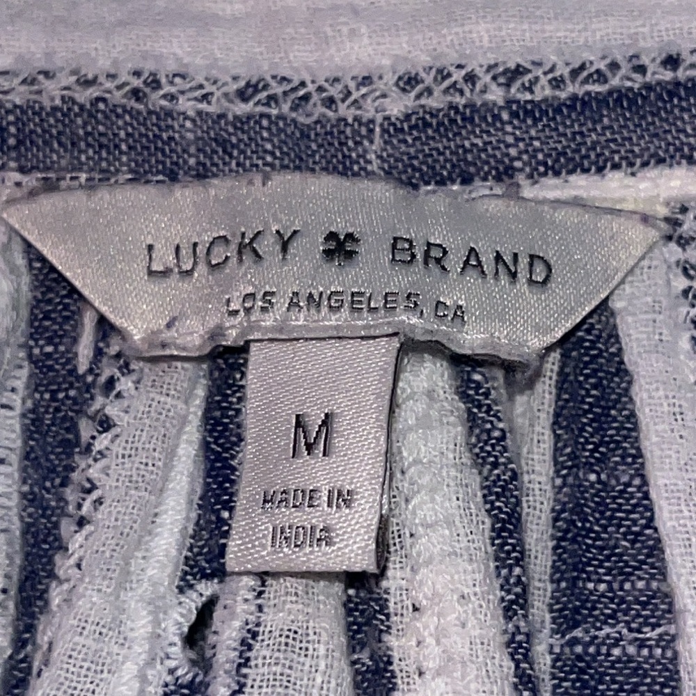 Lucky Brand striped poet blouse NWOT size M - Picture 7 of 11